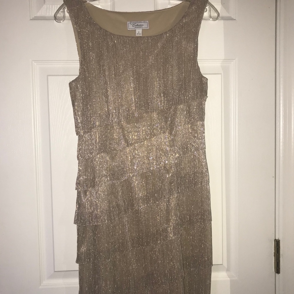 Dress Barn Collection Gold Layered Dress